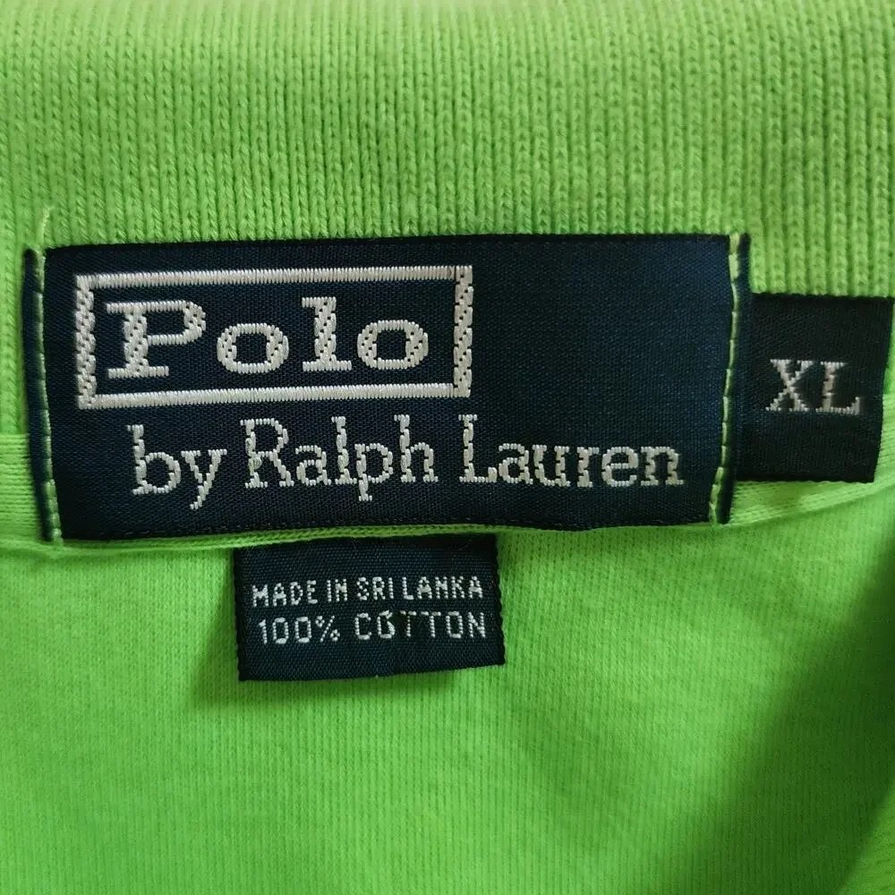 Polo by Ralph Lauren Men's XL Lime Green Short-Sleeved Polo Shirt Pony Logo